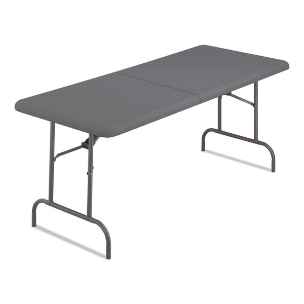 Iceberg IndestrucTable Classic Bi-Folding Table, Rectangular, 60" x 30" x 29", Charcoal (ICE65457) Each