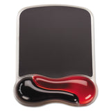 Kensington® Duo Gel Wave Mouse Pad with Wrist Rest, 9.37 x 13, Red (KMW62402) Each