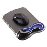Kensington® Duo Gel Wave Mouse Pad with Wrist Rest, 9.37 x 13, Blue (KMW62401) Each