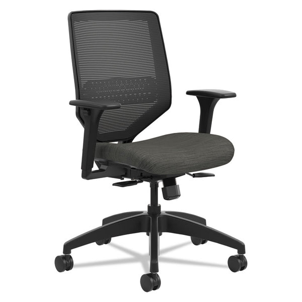 HON® Solve Series Mesh Back Task Chair, Supports Up to 300 lb, 16" to 22" Seat Height, Ink Seat, Black Back/Base (HONSVM1ALC10TK)