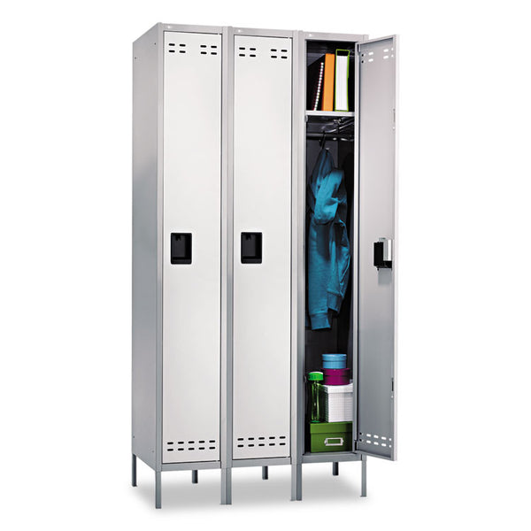 Safco® Single-Tier, Three-Column Locker, 36w x 18d x 78h, Two-Tone Gray (SAF5525GR)