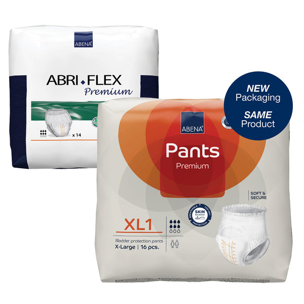 Abena® Premium Pants XL1 Unisex Adult Absorbent Underwear Pull On with Tear Away Seams X-Large Disposable Heavy Absorbency (1218236_PK) 16/PK