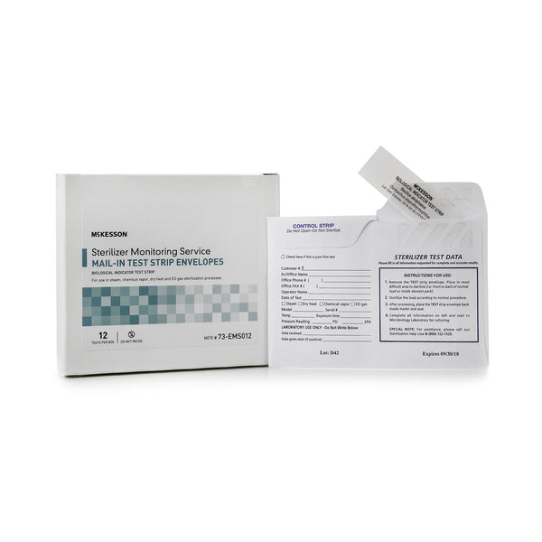McKesson Sterilizer Monitoring Mail-In Service Steam / EO Gas / Dry Heat / Chemical Vapor (841965_CS) 120/CS