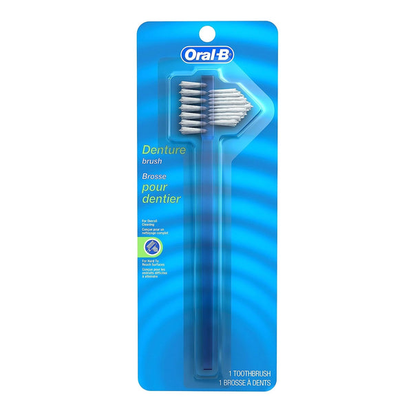Oral-B Denture Brush 2-Sided Bristle Blue (1231758_EA) 1/EA