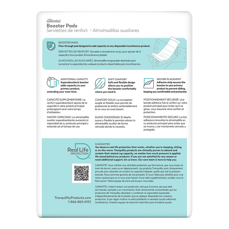 Tranquility® Essential Booster Pad 12 X 14 Inch Moderate Absorbency Super Absorbent Core Regular (1107871_BG) 25/BG