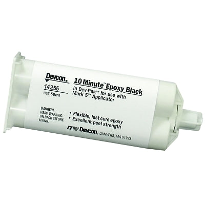 Devcon 10 Minute™ Epoxy, 50 mL, Dev-Pak, Black (230-14255) Each