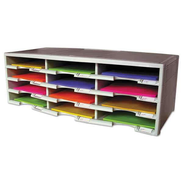 Storex Storex Literature Organizer, 12 Compartments, 10.63 x 13.3 x 31.4, Gray (STX61601U01C) Each