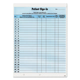 Tabbies® Patient Sign-In Label Forms, Two-Part Carbon, 8.5 x 11.63, Blue Sheets, 125 Forms Total (TAB14531) Pack of 125
