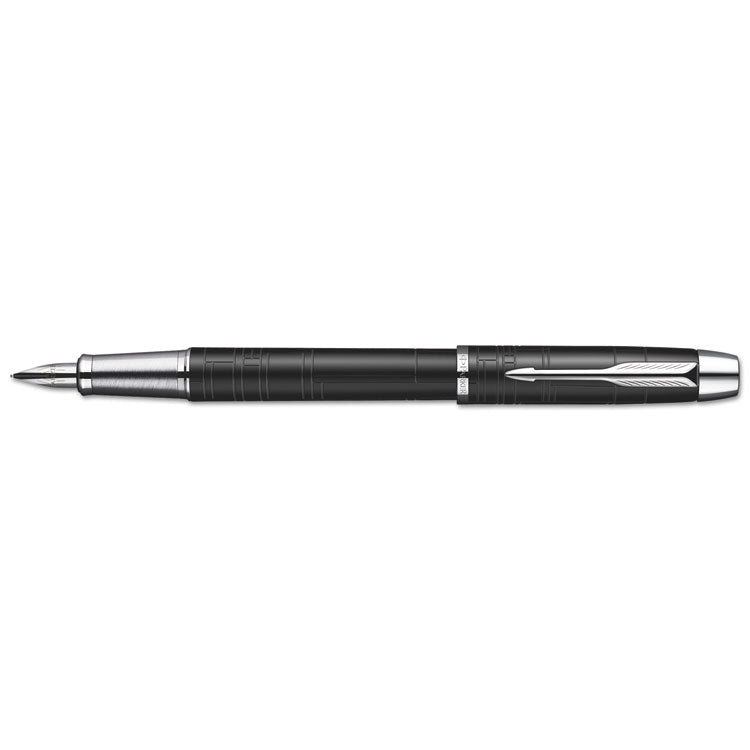 Parker® IM Premium Roller Ball Pen, Stick, Fine 0.7 mm, Black Ink, Black/Chrome Barrel (PAR1931658)