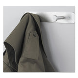 Safco® Nail Head Wall Coat Rack, Two Hooks, Metal, 12w x 2.75d x 2h, Satin (SAF4200)