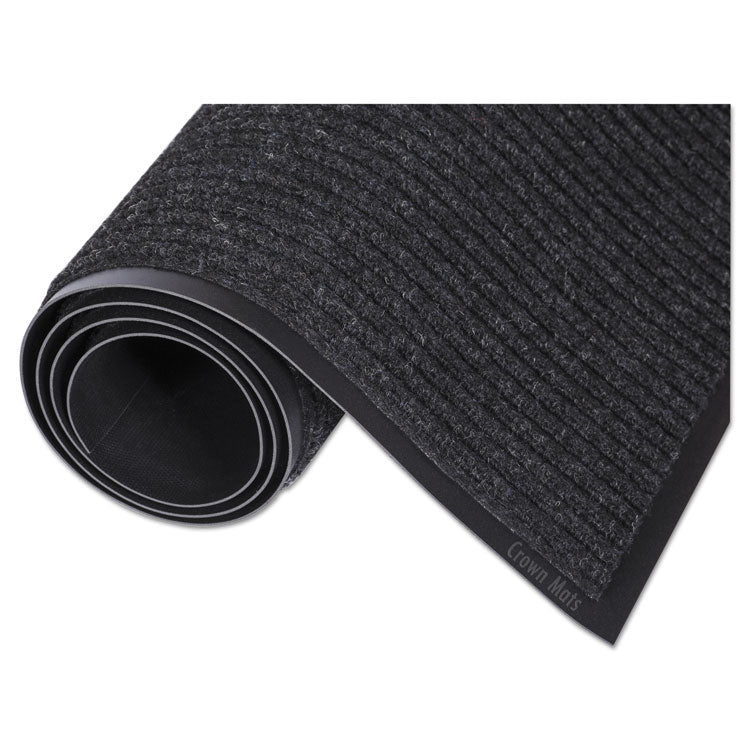 Crown Needle Rib Wipe and Scrape Mat, Polypropylene, 36 x 60, Charcoal (CWNNR0035CH)