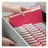 Smead™ WaterShed CutLess Reinforced Top Tab Fastener Folders, 0.75" Expansion, 2 Fasteners, Letter Size, Red Exterior, 50/Box (SMD12742)