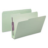 Smead™ Recycled Pressboard Fastener Folders, 1/3-Cut Tabs, Two SafeSHIELD Fasteners, 3" Expansion, Legal Size, Gray-Green, 25/Box (SMD19944)
