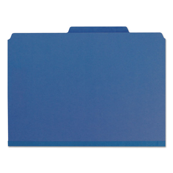 Smead™ Expanding Recycled Heavy Pressboard Folders, 1/3-Cut Tabs: Assorted, Letter Size, 1" Expansion, Dark Blue, 25/Box (SMD21541)