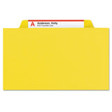 Smead™ Expanding Recycled Heavy Pressboard Folders, 1/3-Cut Tabs: Assorted, Letter Size, 1" Expansion, Yellow, 25/Box (SMD21562)