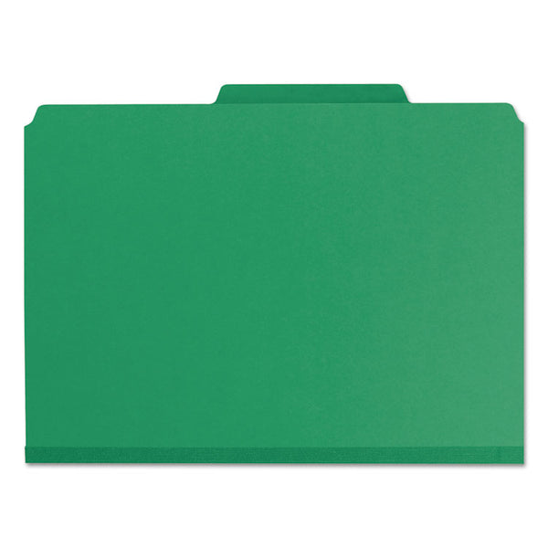 Smead™ Expanding Recycled Heavy Pressboard Folders, 1/3-Cut Tabs: Assorted, Letter Size, 1" Expansion, Green, 25/Box (SMD21546)