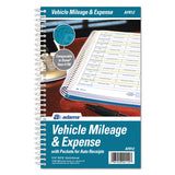 Adams® Vehicle Mileage and Expense Book, One-Part (No Copies), 5.25 x 8.5, 49 Forms Total (ABFAFR12)