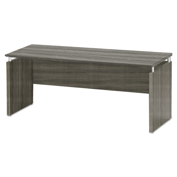 Safco® Medina Series Laminate Credenza, 72w x 20d x 29.5h, Gray Steel (MLNMNCNZ72LGS)