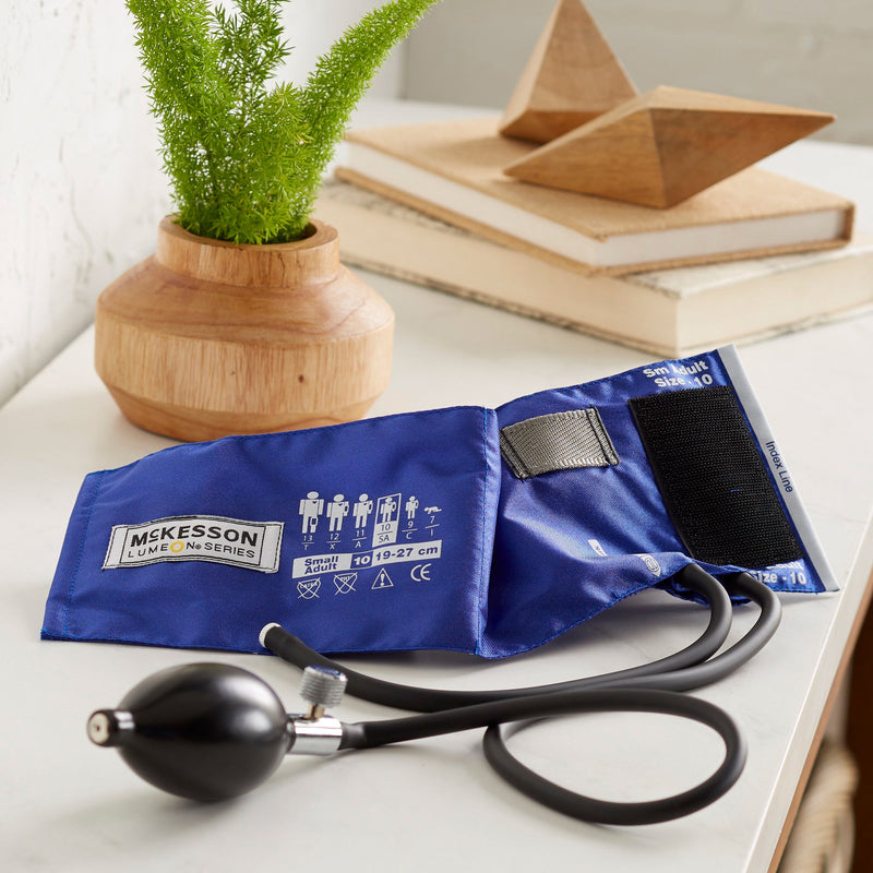 McKesson LUMEON™ Reusable Blood Pressure Cuff and Bulb 19 to 27 cm Arm Nylon Cuff Small Adult Cuff (803205_CS) 15/CS