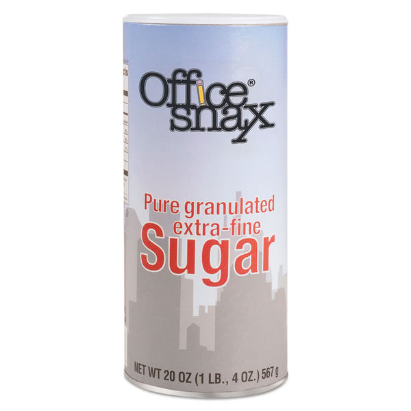 Office Snax® Reclosable Canister of Sugar, 20 oz, 3/Pack (OFX00019G) Each