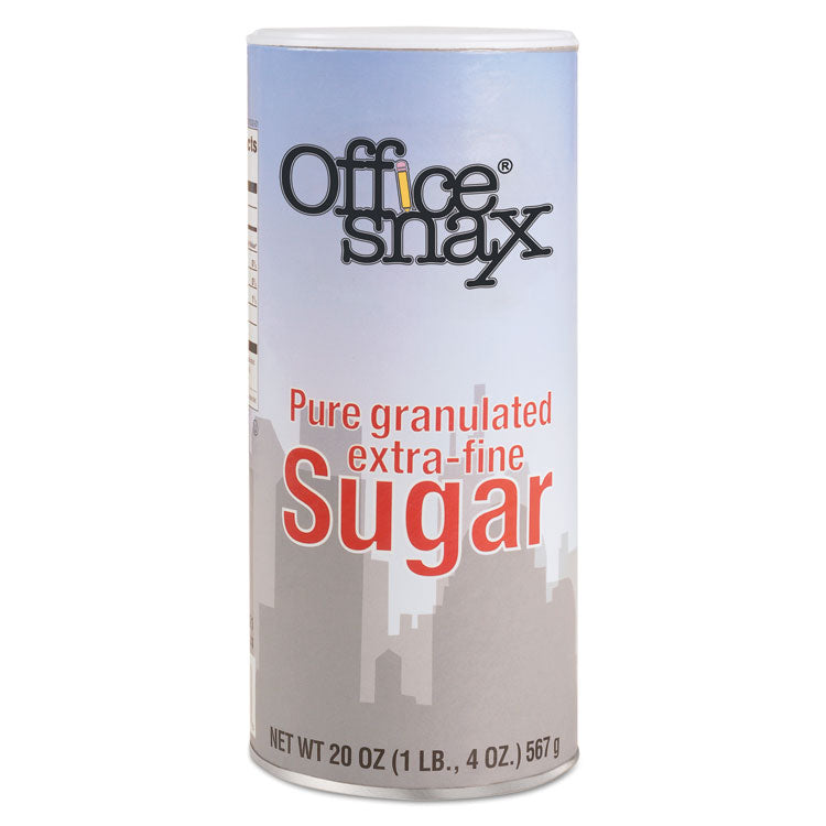 Office Snax® Reclosable Canister of Sugar, 20 oz, 3/Pack (OFX00019G) Each