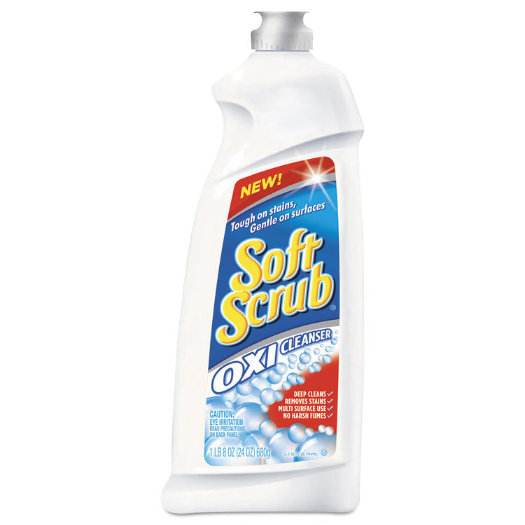 Soft Scrub® Oxi Cleanser, Clean Scent, 24 oz Bottle, 9/Carton (DIA02196CT)