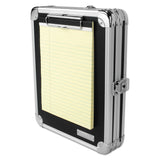 Vaultz® Locking Storage Clipboard, 0.38" Clip Capacity, Holds 8.5 x 11 Sheets, Black/Chrome (IDEVZ00151DAS) Each