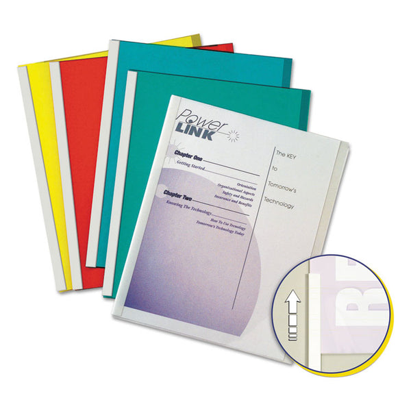 C-Line® Vinyl Report Covers, 0.13" Capacity, 8.5 x 11, Clear/Assorted, 50/Box (CLI32550)