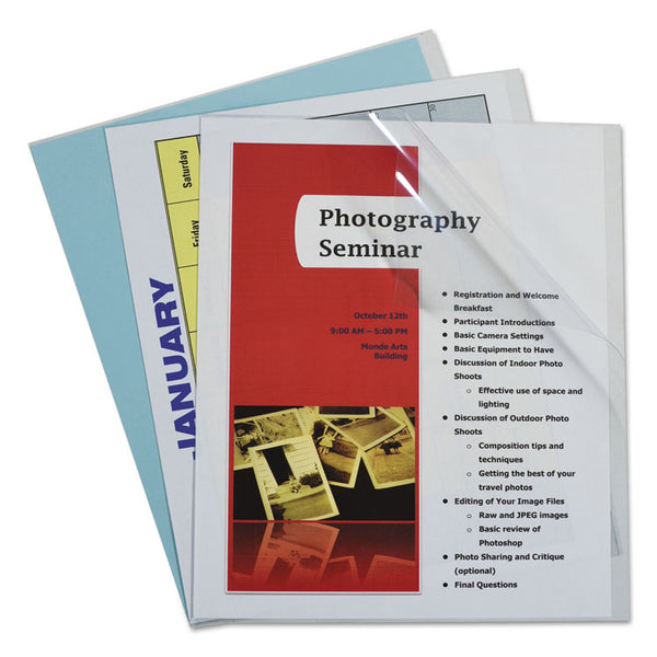 C-Line® Vinyl Report Covers, Binding Bar, 8.5 x 11, Clear/Clear, 100/Box (CLI31357)