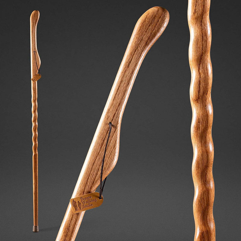 Brazos™ Twisted HitchHiker Walking Stick Wood 55 Inch Height Oak (1229069_EA) 1/EA