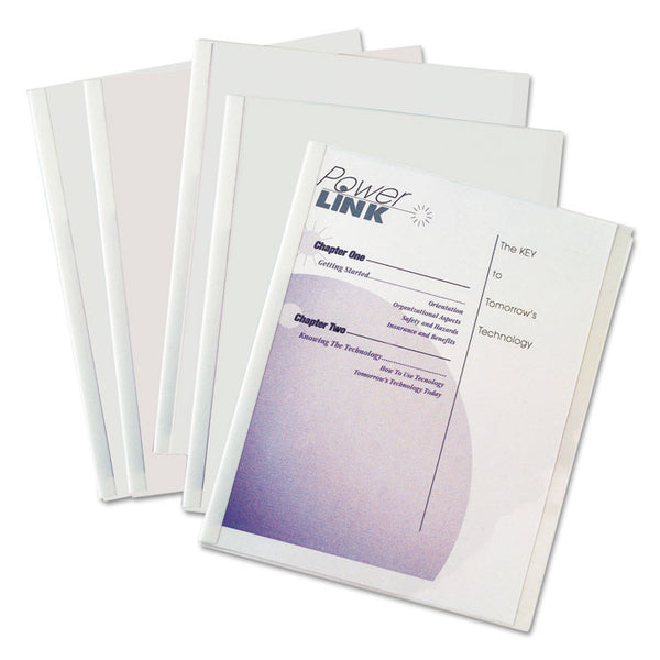 C-Line® Vinyl Report Covers with Binding Bars, 0.13" Capacity,  8.5 x 11, Clear/Clear, 50/Box (CLI32457)