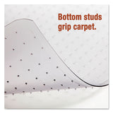 Alera® Moderate Use Studded Chair Mat for Low Pile Carpet, 36 x 48, Lipped, Clear (ALEMAT3648CLPL)