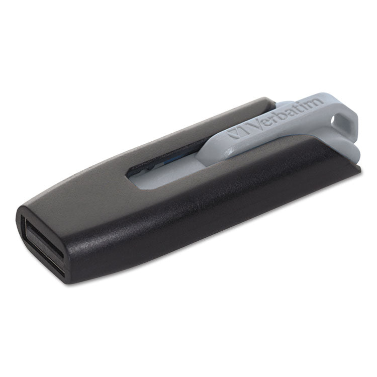 Verbatim® Store 'n' Go V3 USB 3.0 Drive, 128 GB, Black/Gray (VER49189)