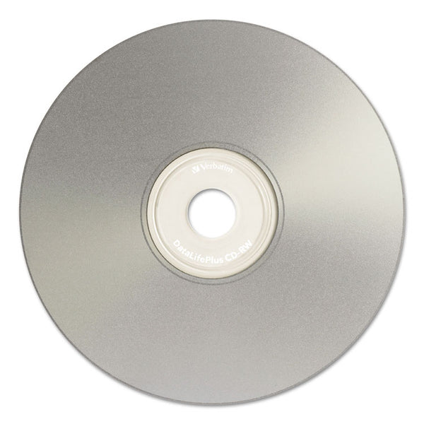 Verbatim® CD-RW DataLifePlus Printable Rewritable Disc, 700 MB/80 min, 12x, Spindle, Silver, 50/Pack (VER95159)