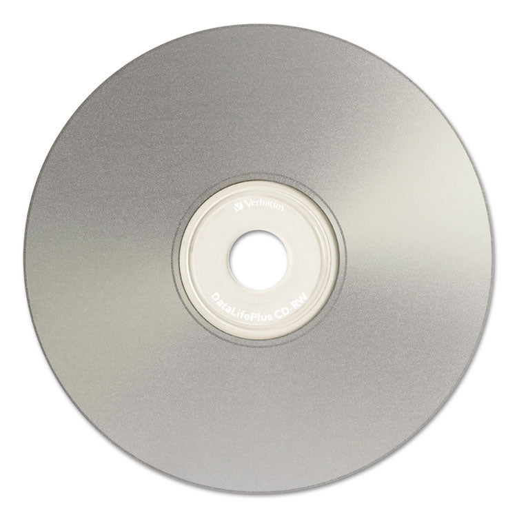 Verbatim® CD-RW DataLifePlus Printable Rewritable Disc, 700 MB/80 min, 12x, Spindle, Silver, 50/Pack (VER95159)