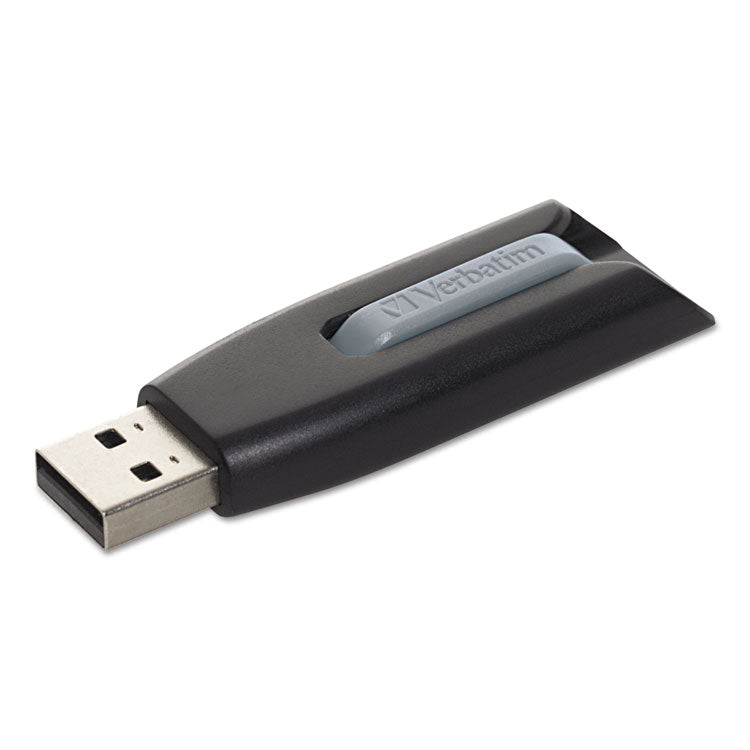 Verbatim® Store 'n' Go V3 USB 3.0 Drive, 128 GB, Black/Gray (VER49189)