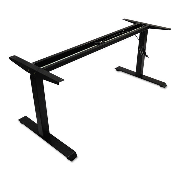 Alera® AdaptivErgo Sit-Stand Pneumatic Height-Adjustable Table Base, 59.06" x 28.35" x 26.18" to 39.57", Black (ALEHTPN1B)