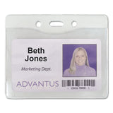 Advantus Security ID Badge Holders, Prepunched for Chain/Clip, Horizontal, Clear 4.25" x 3.5" Holder, 3.88" x 2.88" Insert, 50/Box (AVT75411) Box of 50