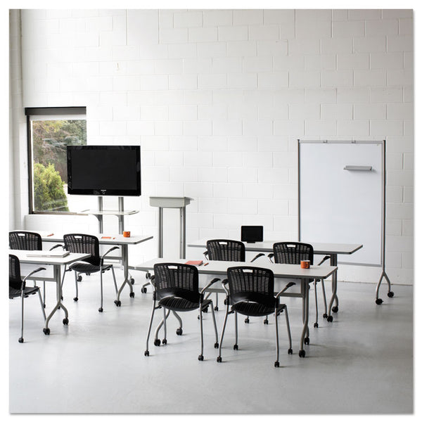Safco® Impromptu Magnetic Whiteboard Collaboration Screen, 42w x 21.5d x 72h, Black/White (SAF8511BL)