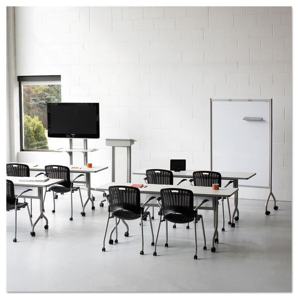 Safco® Impromptu Magnetic Whiteboard Collaboration Screen, 42w x 21.5d x 72h, Black/White (SAF8511BL) Each