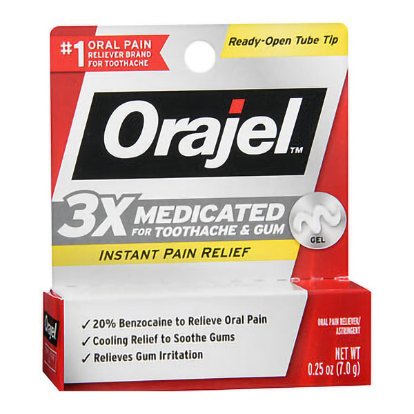 Orajel® Oral Pain Relief 20% Strength Benzocaine Oral Gel 0.25 oz. (765044_EA) 1/EA