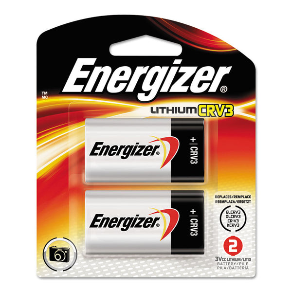 Energizer® CRV3 Lithium Photo Battery, 3 V, 2/Pack (EVEELCRV3BP2) Pack of 2