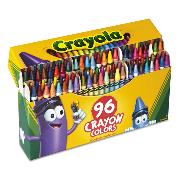 Crayola® Classic Color Crayons in Flip-Top Pack with Sharpener, 96 Colors/Pack (CYO520096)