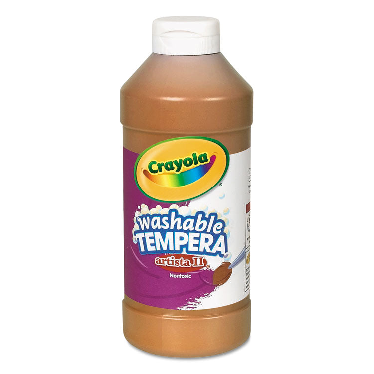 Crayola® Artista II Washable Tempera Paint, Brown, 16 oz Bottle (CYO543115007) Each