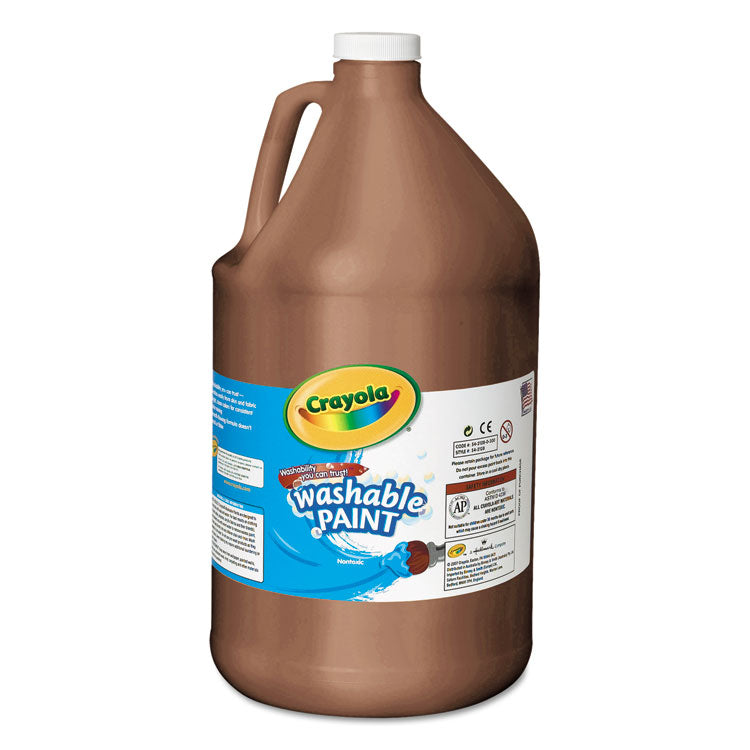 Crayola® Washable Paint, Brown, 1 gal Bottle (CYO542128007) Each