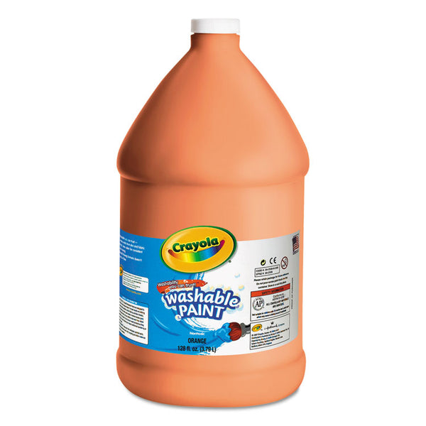 Crayola® Washable Paint, Orange, 1 gal Bottle (CYO542128036) Each