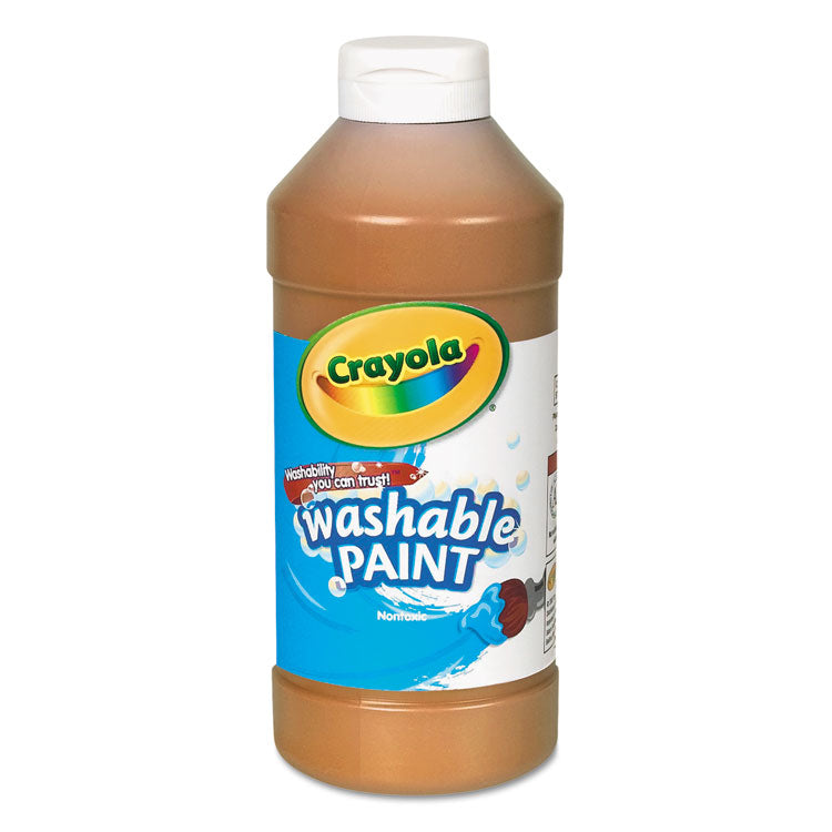 Crayola® Washable Paint, Brown, 16 oz Bottle (CYO542016007) Each