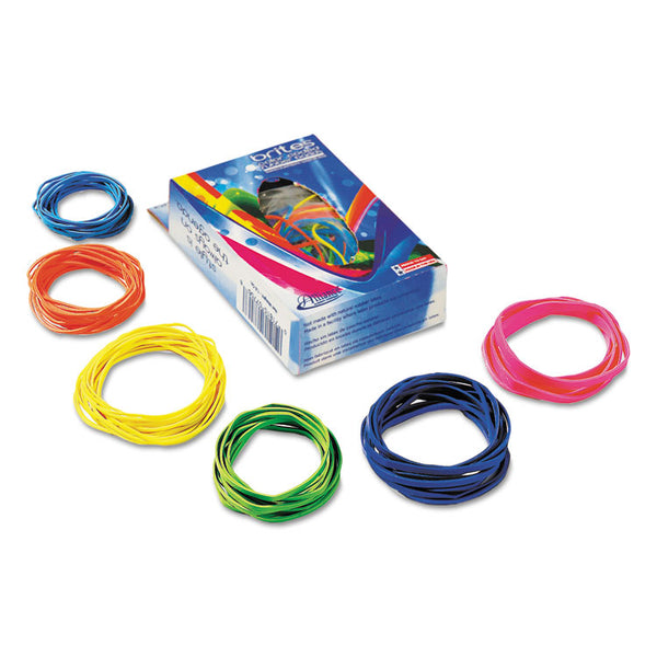 Alliance® Brites Pic-Pac Rubber Bands, Size 54 (Assorted), 0.04" Gauge, Assorted Colors, 1.5 oz Box, Band-Count Varies (ALL07706) Each