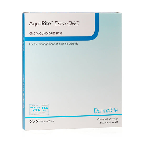 AquaRite™ Extra CMC Gelling Fiber Wound Dressing 6 X 6 Inch Square Sterile (1068615_EA) 1/EA