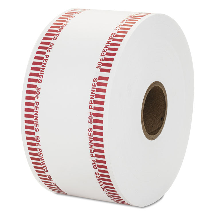Pap-R Products Automatic Coin Rolls, Pennies, $.50, 1900 Wrappers/Roll (CTX50001) 1 Roll